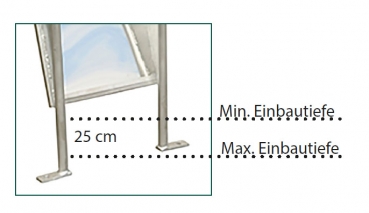 Leiterrutsche Stahl verzinkt, Podesthöhe 1- 2 m, inkl. Fracht & MwSt.