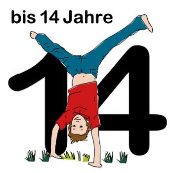 9023 Piktogramm "Bis 14 Jahre"