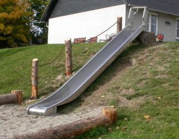 Rutsche Hangrutsche Anbaurutsche, Edelstahl, Podesthöhe bis 2 m