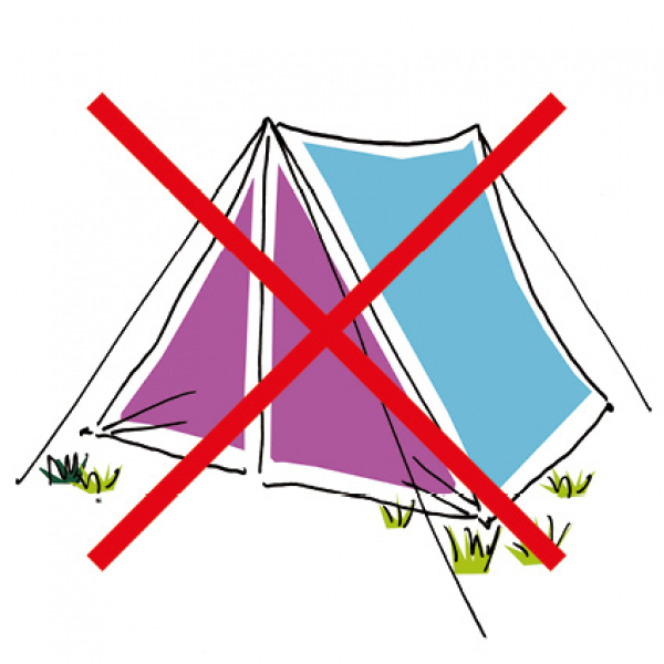 9008 Piktogramm "Zelten verboten"